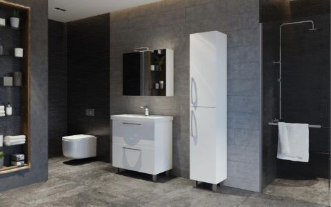 Kopalniško pohištvo Sena dimenzije 90cm v beli barvi