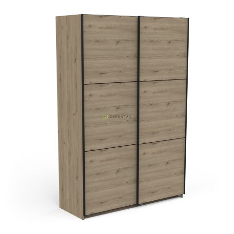Garderobna omara ALAHAMBRA 411941 hrast + črna (411941)