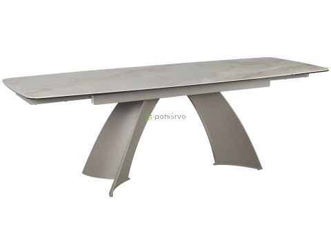 Raztegljiva miza TOKYO (40+200+40)x95x76cm rjava, imitavija amrmorja