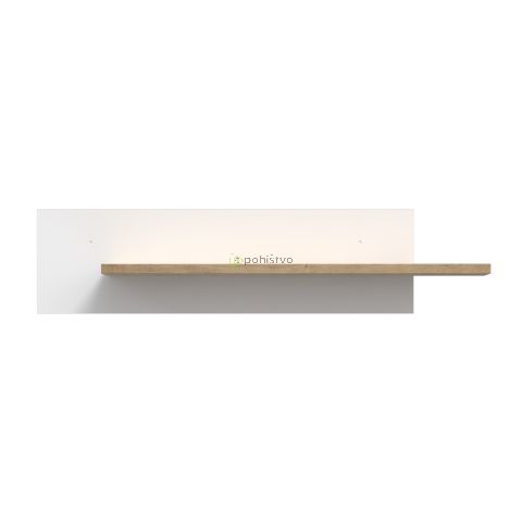 Polica SKELPE SXPB04-M961 bela + hrast