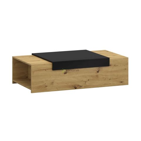 Klubska miza GORITA 2 hrast + črna
