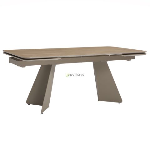 Raztegljiva miza LINIOS 180-260x90x76 cm rjava