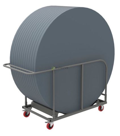 Transportni voziček okrogle kcatering mize PLANET TROLLEY ZOWN
