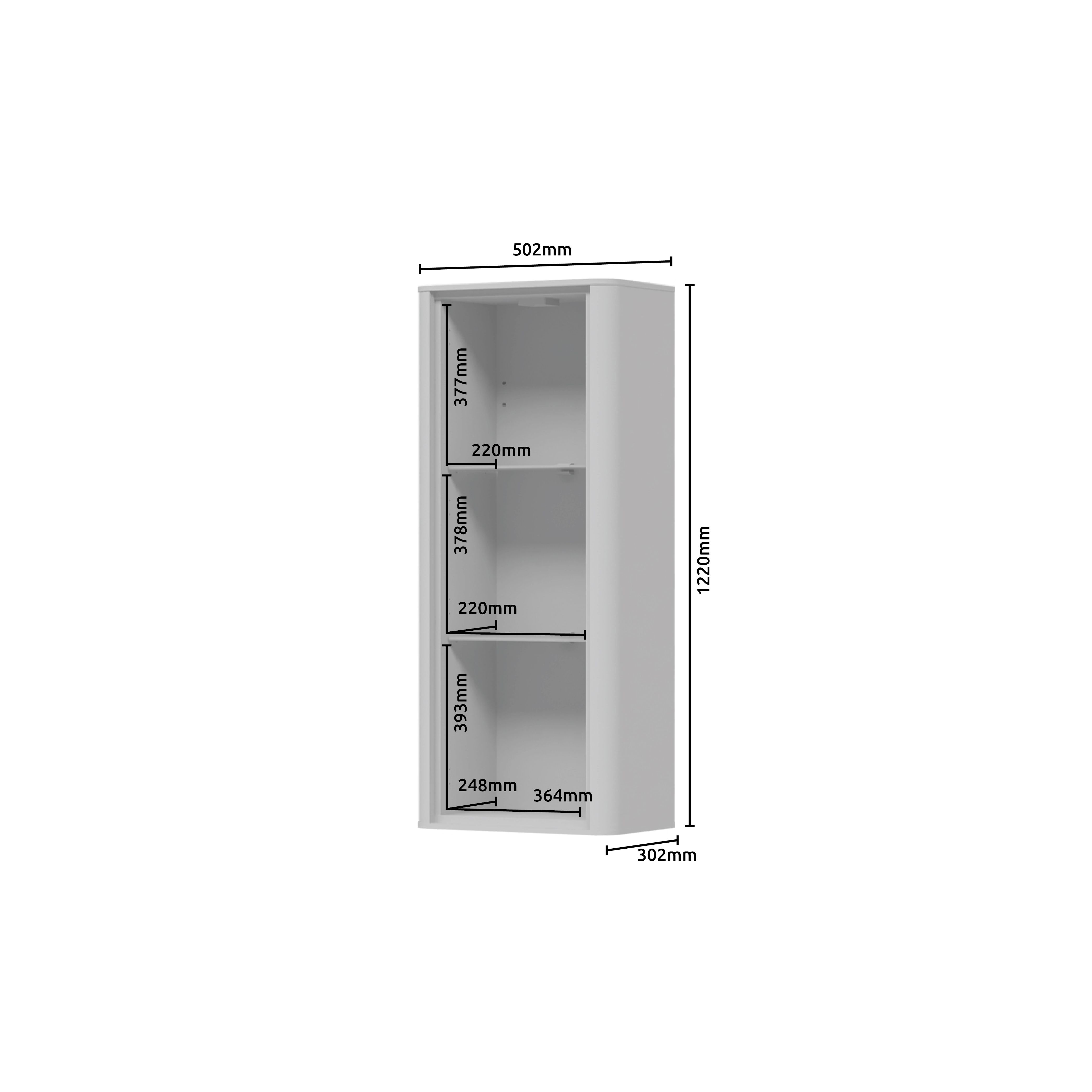 Viseča vitrina AIR -JELA- dimenzije