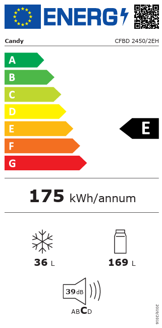 Energijska nalepka CANDY CFBD 2450/2EH