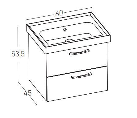 Kopalniški sestav SENA 60cm dimenzije