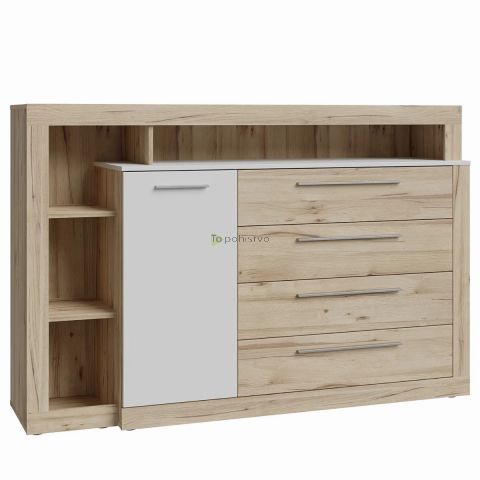 Komoda KASURA oak+grey KSRK352L-M815