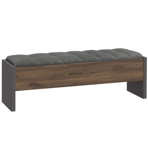 Bench PEMBURY dark oak+grey DLCT012-M777