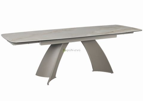Raztegljiva miza TOKYO (40+200+40)x95x76cm rjava, imitavija amrmorja