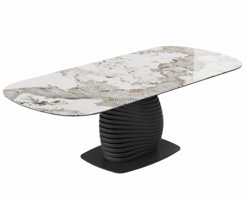 Table SANAS 240x110x76cm brown marble
