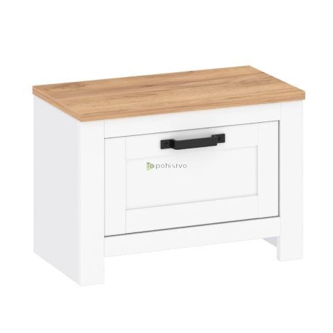 Omarica za čevlje TEOLO 3  white + oak (Lanzette L, color nimfea alba / oak craft gold)
