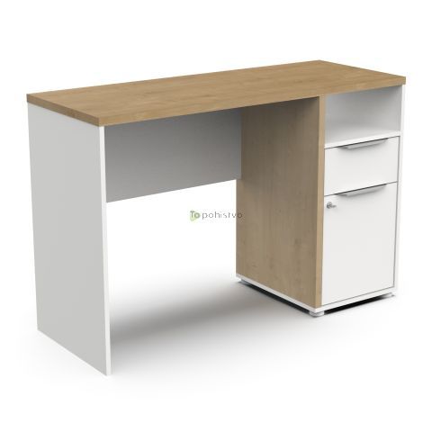 Office desk ACCESS 347764 white + brown (347764)