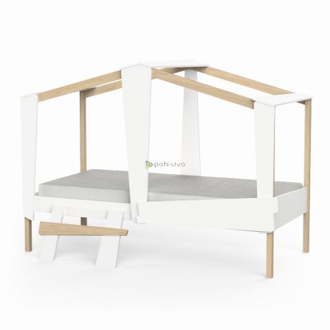 Postelja z mizo CABANE 395406 white (395406)