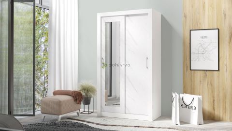 Drsna omara IN BOX-120x215-White