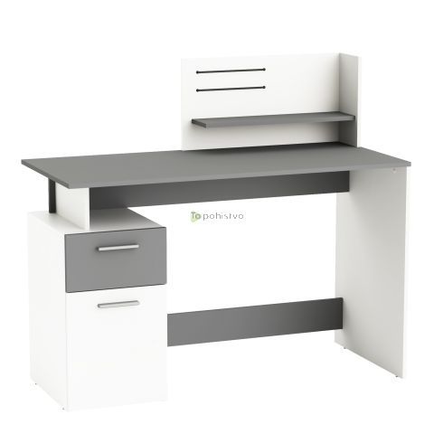 Office table PLATON 182294 white + grey (PLATON 182294)