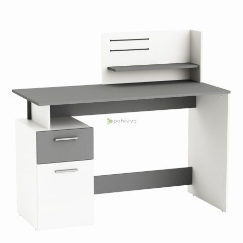 Pisalna miza PLATON 182294 white + grey (PLATON 182294)