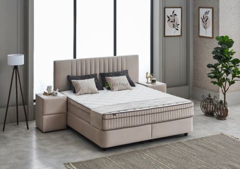 Boxspring postelja CLARA 180x200cm - bež