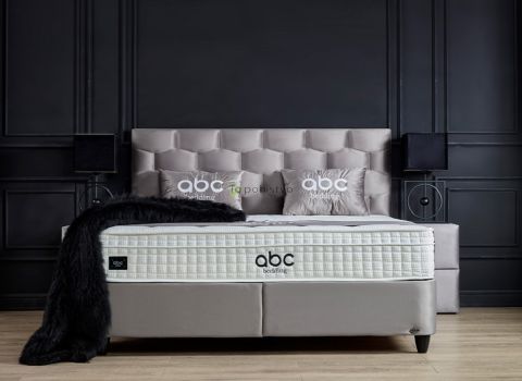 Boxspring postelja PALERMO 180x200cm - siva