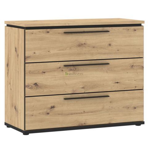 Chest IZO oak+black IZXK211-M195