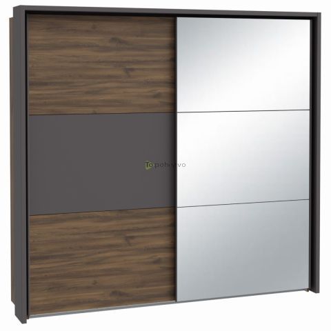 Drsna omara PEMBURY dark oak+grey DLCS92314-M777
