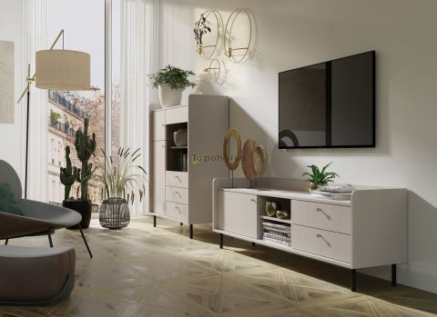 Dnevni regal GRANDE v peščeno bež barvi