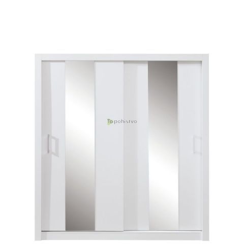 Drsna omara z ogledali DUCA II hrast