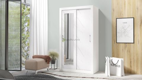 Drsna omara IN BOX-120x215-White