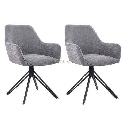 Vrtljiv jedilniški stol PERUN Bež