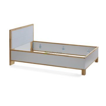 Postelja PRIMA 90 x 200 hrast/siva