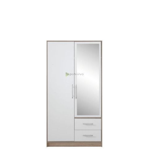 Garderobna omara SMART z ogledalom SR3 - bela