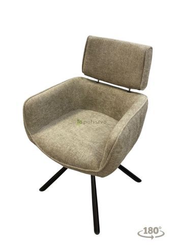 Vrtljiv jedilniški stol ALISA, taupe