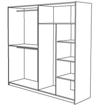 Drsna omara DELUXE skica