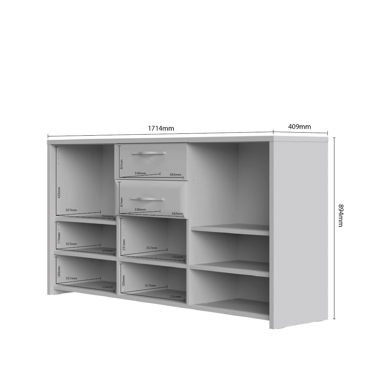 Komoda Gala K172-3KS2F/GL dimenzije