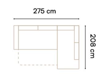 Sedežna garnitura GARDA 2 dimenzije