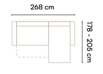 Sedežna garnitura LAGO dimenzije