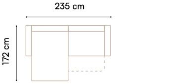 Sedežna garnitura MARCO dimenzije