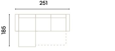 Sedežna garnitura SIENNA 3 dimenzije