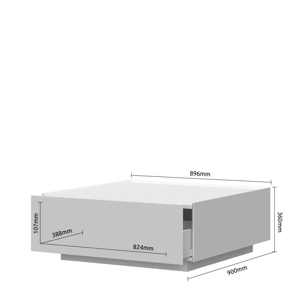 Klubska mizica SKY45 KLS-2F/S45 dimenzije