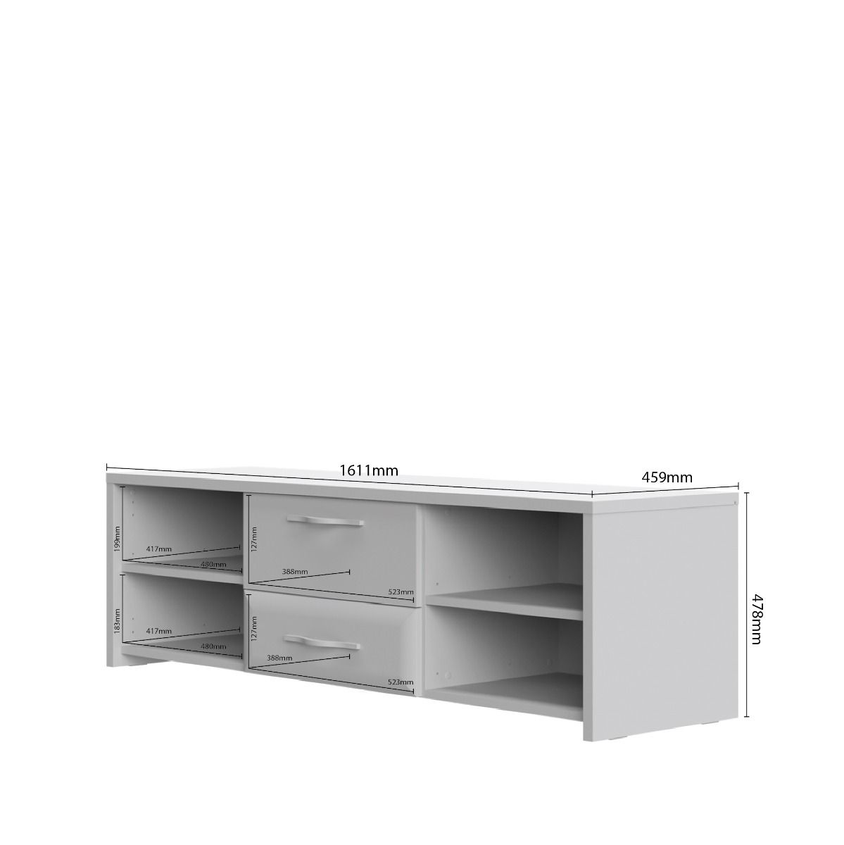 TV omarica GALA TV161-2K2F/GL dimenzije