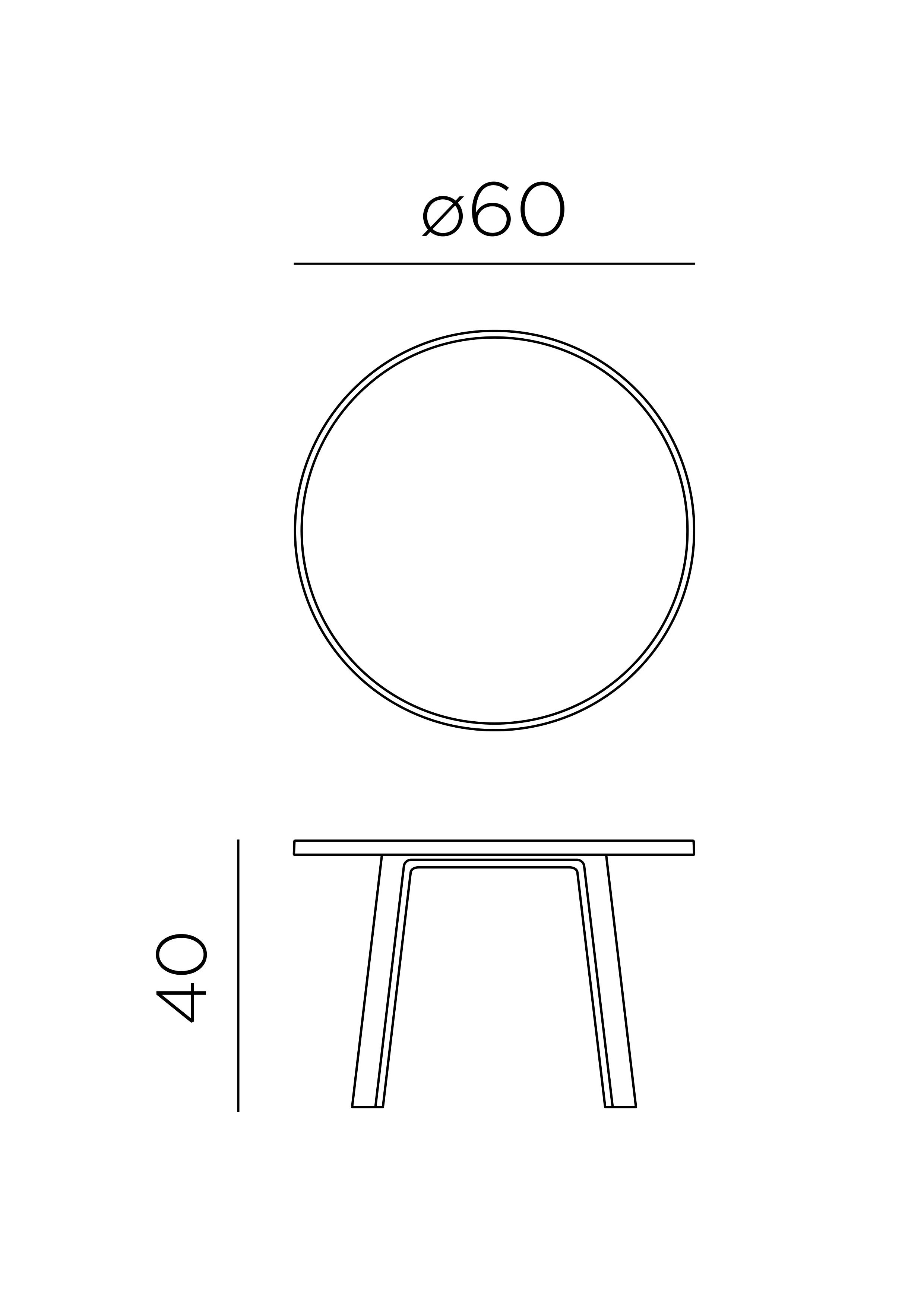 Vrtna mizica MAXIMO 60 MAXI- dimenzije