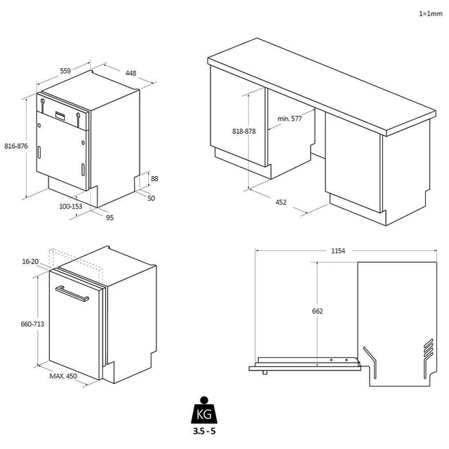 skica pomivalni stroj candy  CI1C7SB1FA1