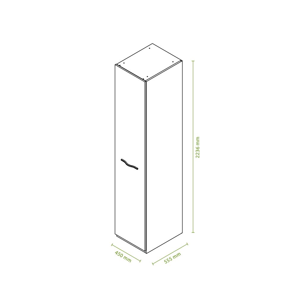 Dodatna omara GALA DP1/GL dimenzije