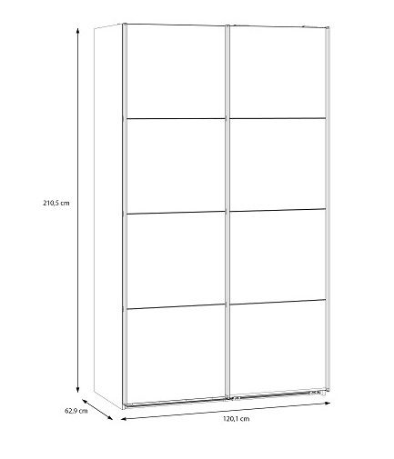 Drsna omara SOPHISTICPACES 120cm dimenzije