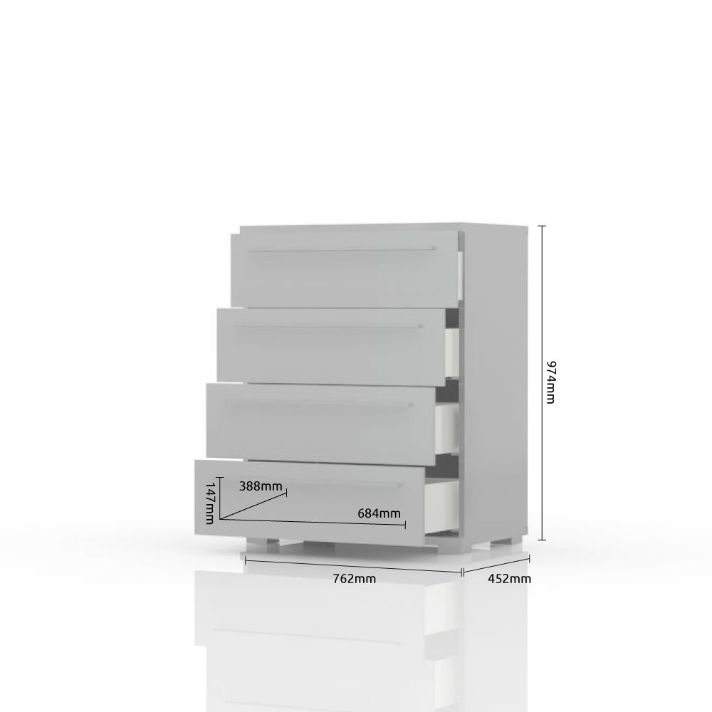 Predalnik PIANO F4/PN dimenzije