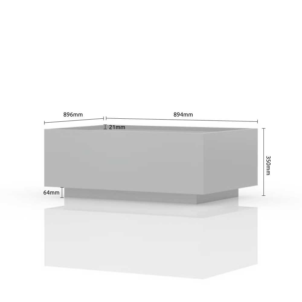 Klubska mizica PIANO KLS-2F dimenzije