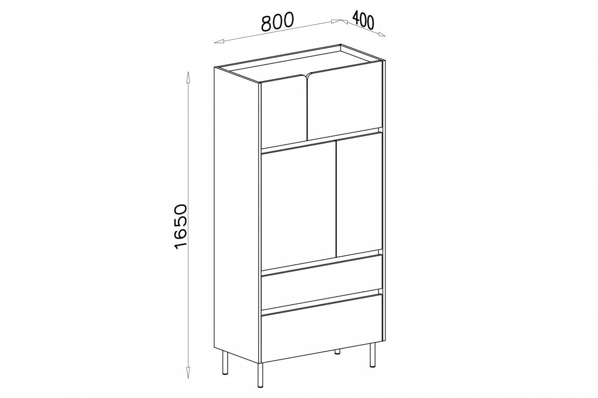 Visoka komoda LUCA LC5 dimenzije