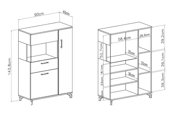 komoda madison dimenzije