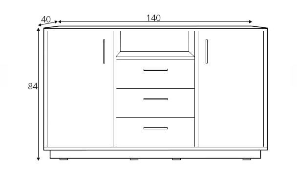 Komoda Santiago 6 dimenzije