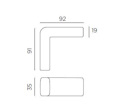 Kotna blazina MAXIMO dimenzije