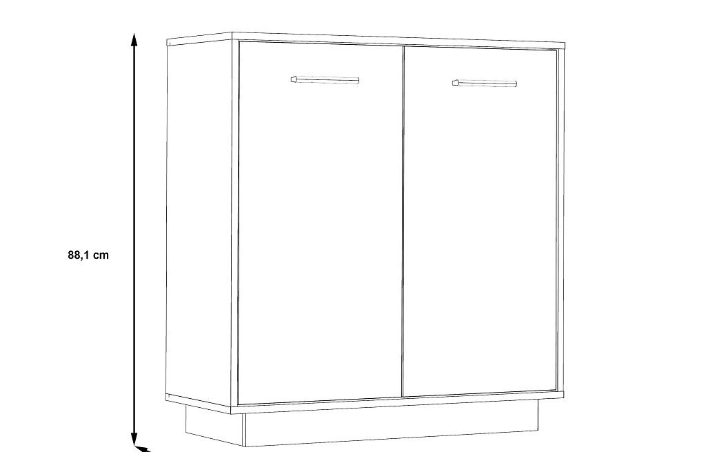 Manjša komoda Antuzas dimenzije